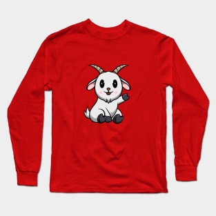 Cute Goat Smiling Long Sleeve T-Shirt